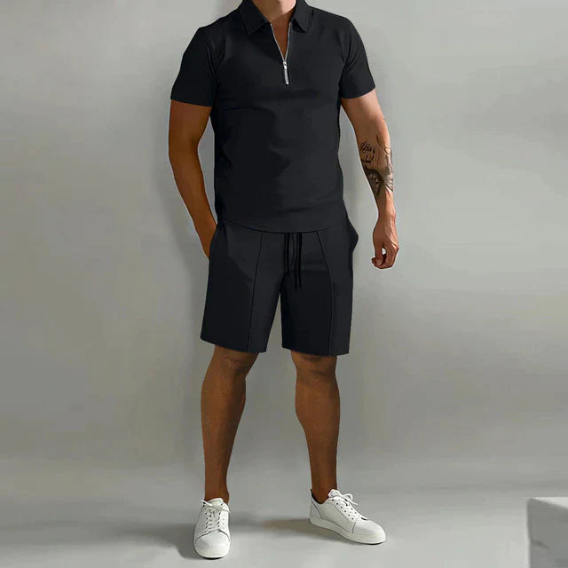 Men's Breathable Polo Shirt Set | Casual Summer Outfit 11