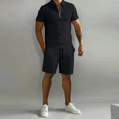 Men's Breathable Polo Shirt Set | Casual Summer Outfit 11