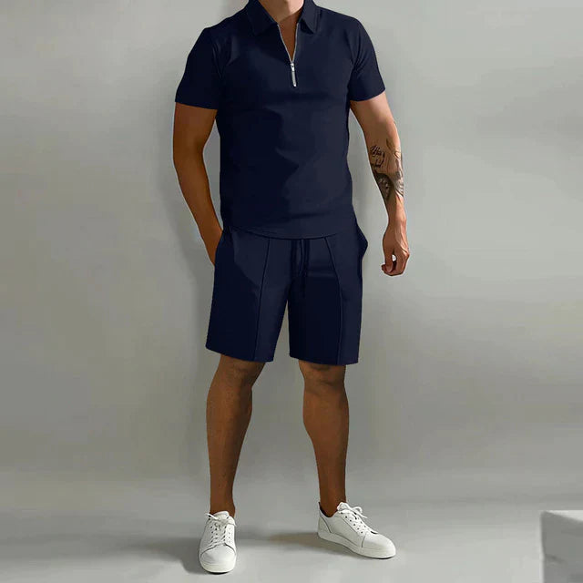 Men's Breathable Polo Shirt Set | Casual Summer Outfit 2