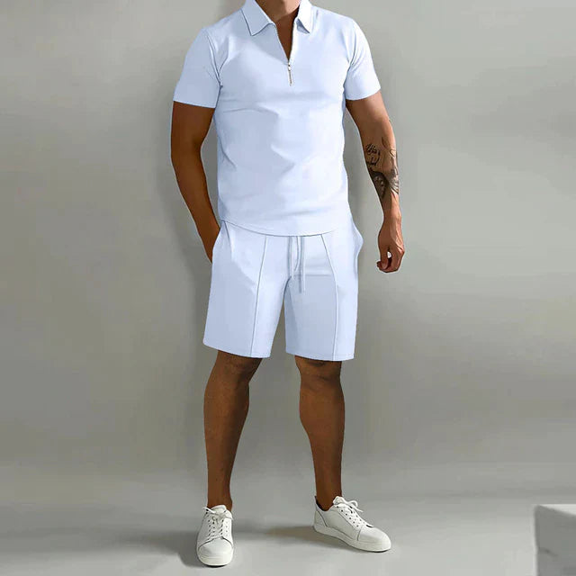 Men's Breathable Polo Shirt Set | Casual Summer Outfit 4