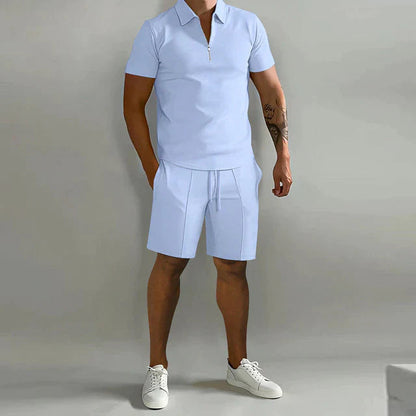 Men's Breathable Polo Shirt Set | Casual Summer Outfit 6