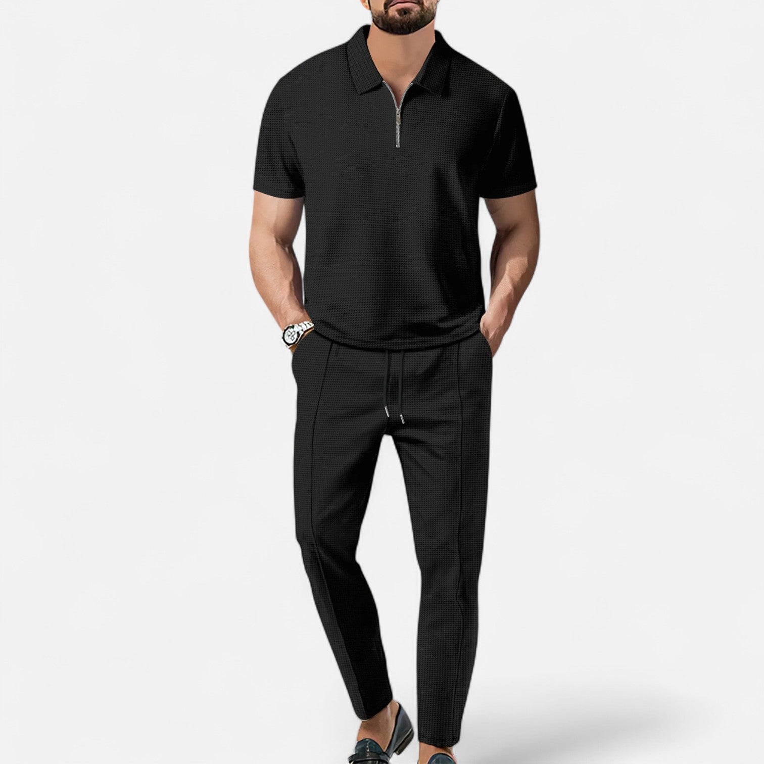 Men's Casual Polo Shirt and Trouser Set | Soft Breathable Outfit 2