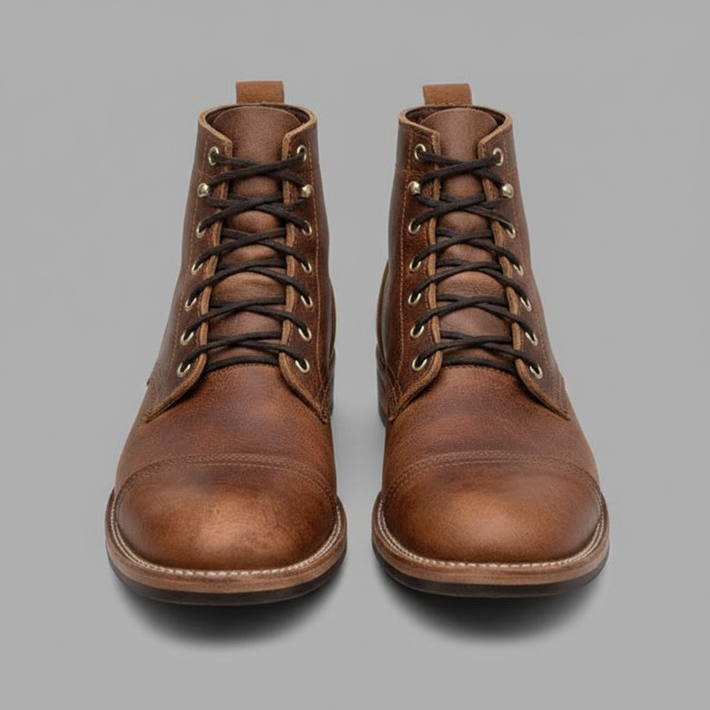 Men's Classic Ankle Work Boots | Durable Lace-Up Design 0