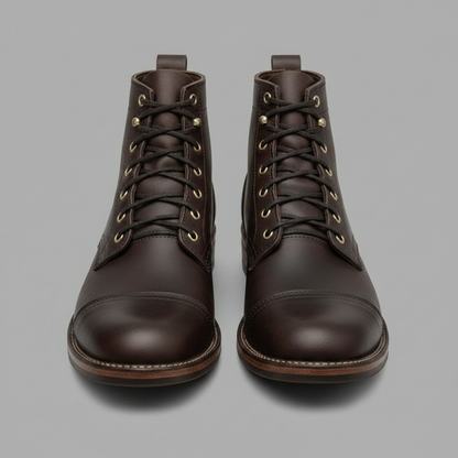 Men's Classic Ankle Work Boots | Durable Lace-Up Design 1