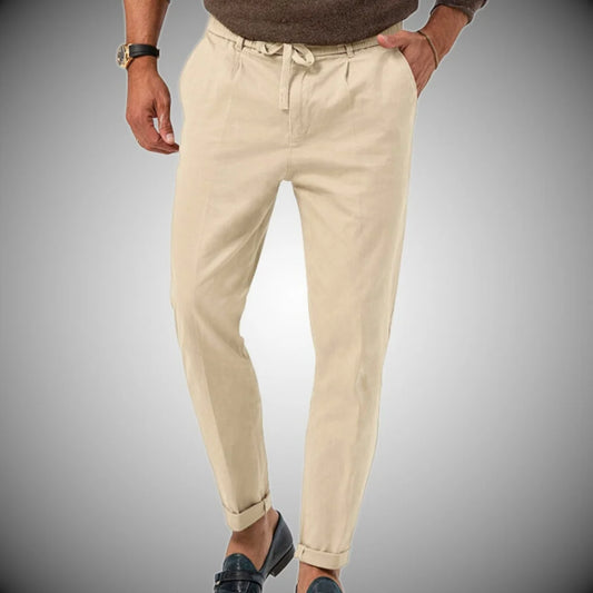 Men's Classic Fit Chino Pants White | Cotton Casual Trousers 0