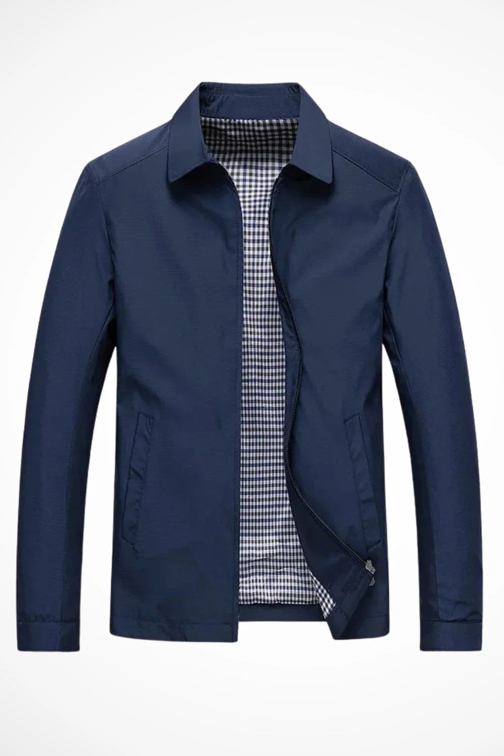 Men's Classic Harrington Jacket Structured Zip-Up Outerwear 3