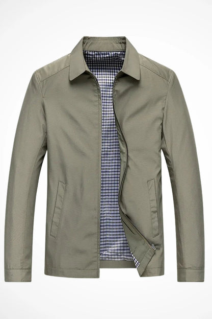 Men's Classic Harrington Jacket Structured Zip-Up Outerwear 4
