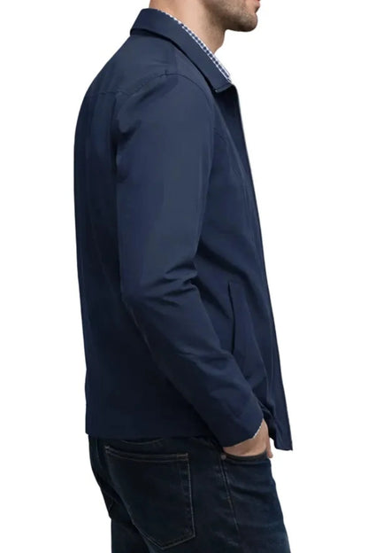 Men's Classic Harrington Jacket Structured Zip-Up Outerwear 5
