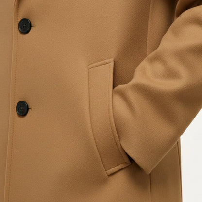 Men's Classic Wool Overcoat Tailored Fit Warm 5
