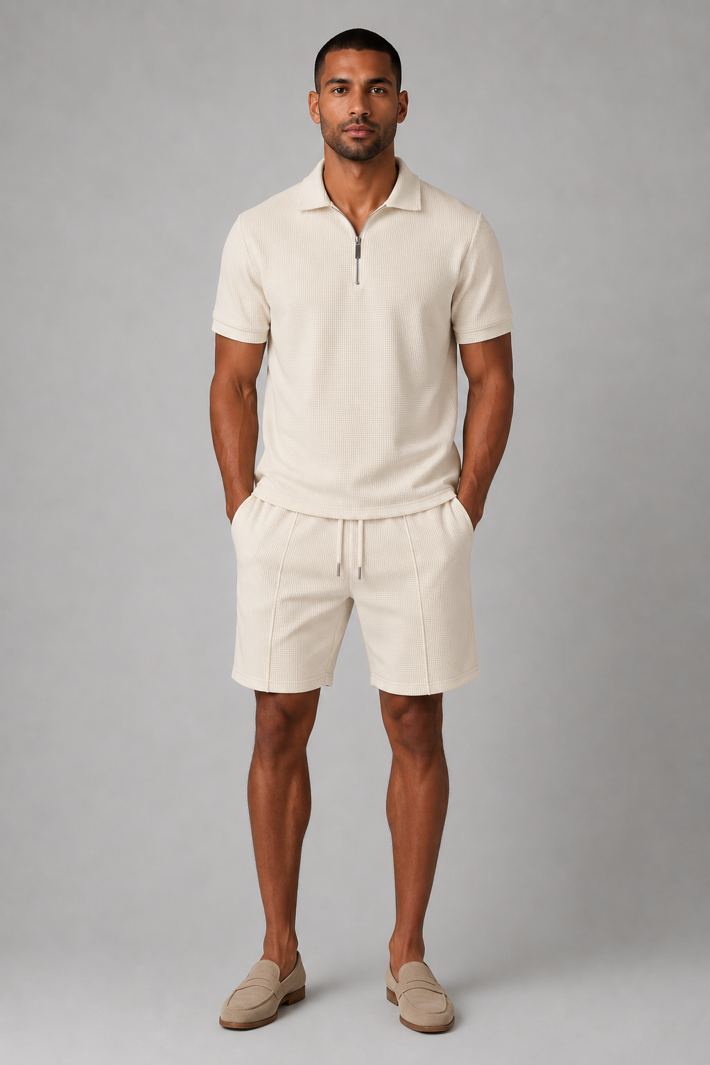 Men's Co Ord Set | Breathable Polo Shirt & Drawstring Shorts 1