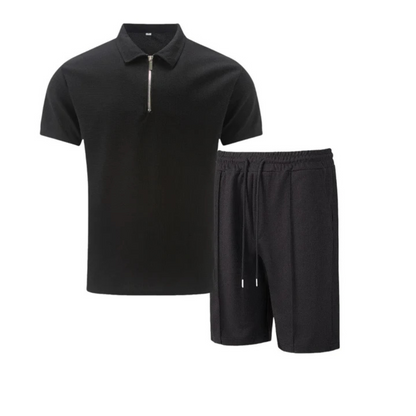 Men's Co Ord Set | Breathable Polo Shirt & Drawstring Shorts 5