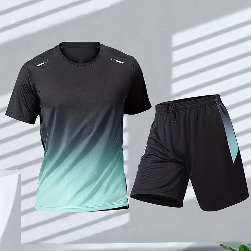 Men's Gradient Tracksuit Set | Men's Activewear Gym Clothes 2