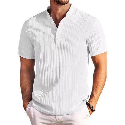 Men's Henley T-Shirt | Casual Short Sleeve Shirt 3