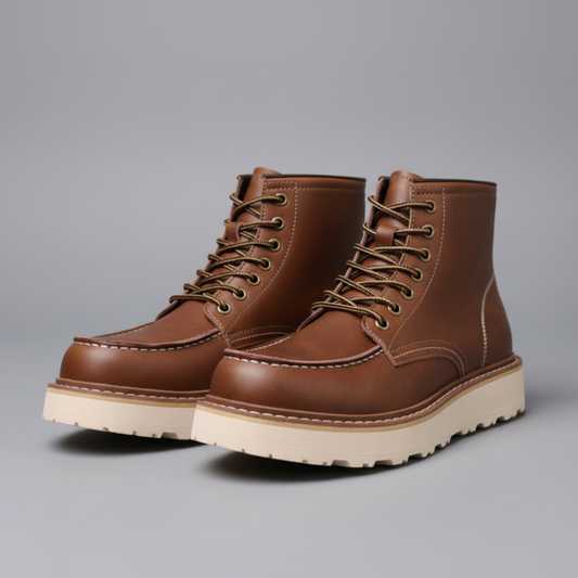 Men's Lace-Up Ankle Boots | Durable Leather Footwear 0