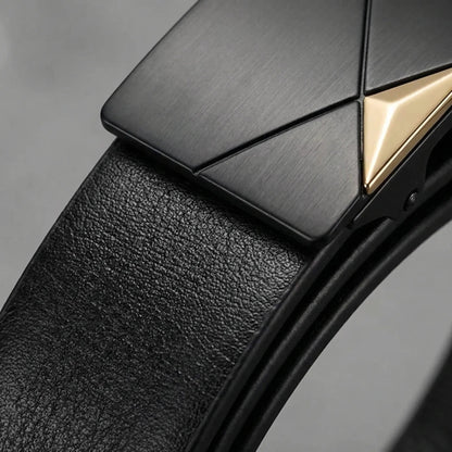 Men's Leather Belt with Automatic Buckle | Modern Adjustable Style 3
