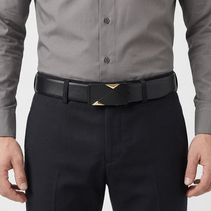 Men's Leather Belt with Automatic Buckle | Modern Adjustable Style 4