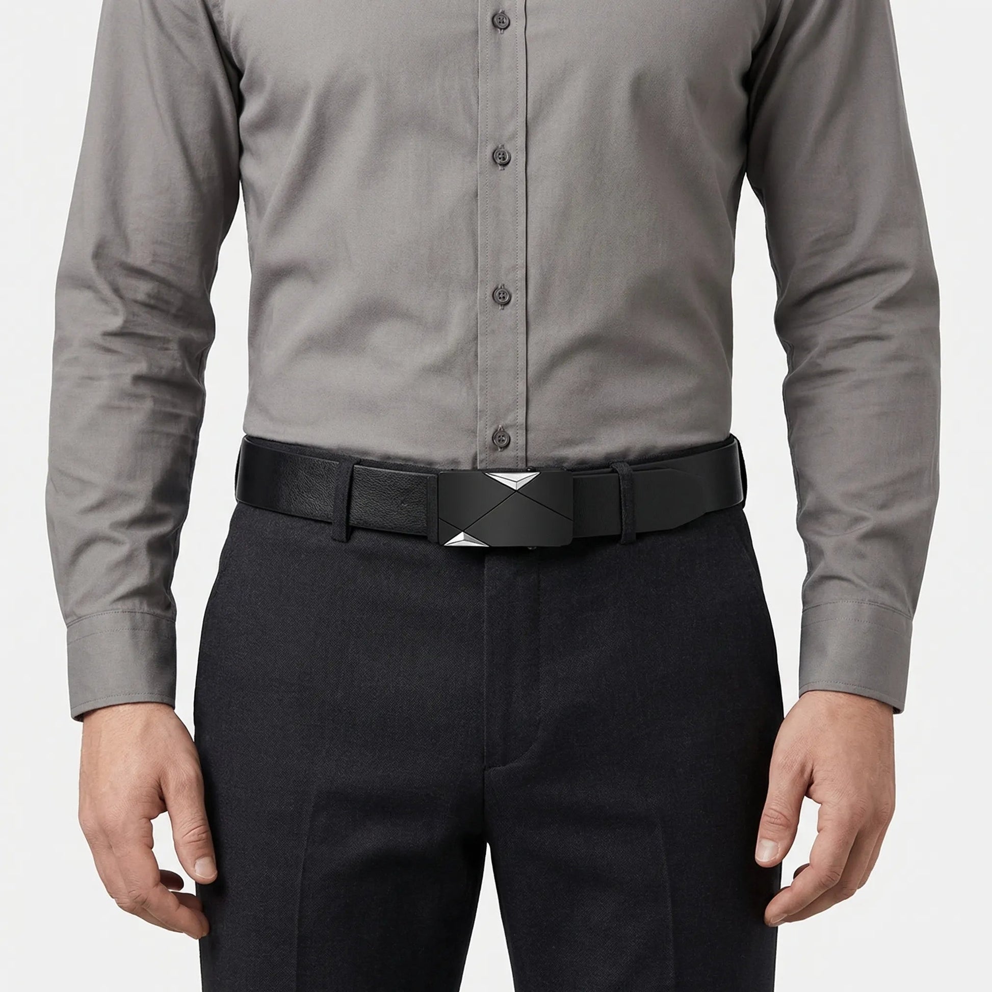 Men's Leather Belt with Automatic Buckle | Modern Adjustable Style 5