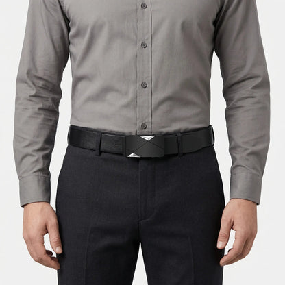Men's Leather Belt with Automatic Buckle | Modern Adjustable Style 5