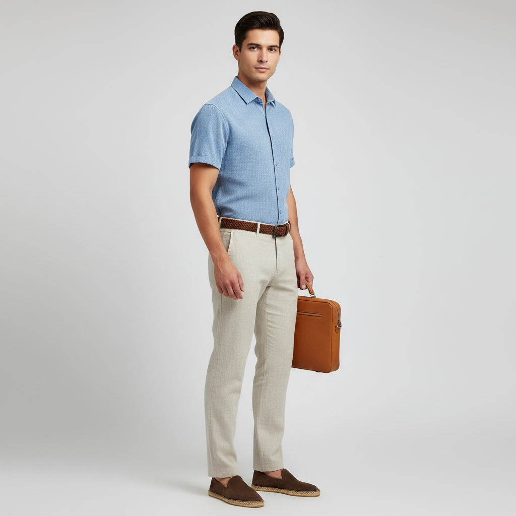 Men's Lightweight Casual Summer Shirt | Short Sleeve Polo 5
