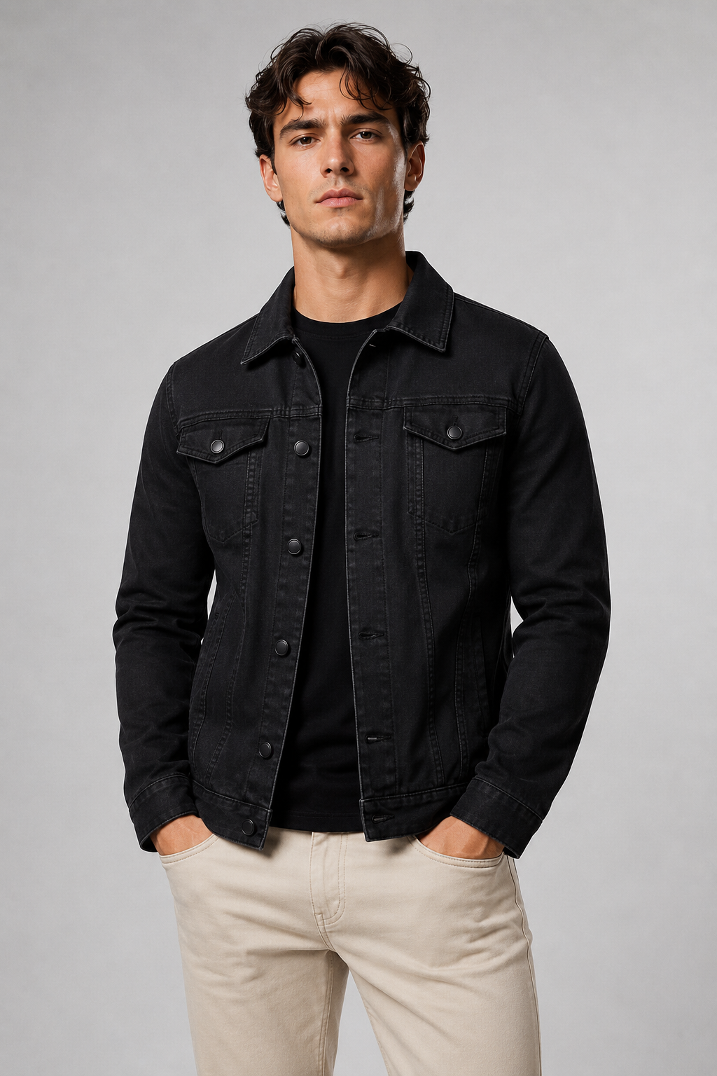 Men's Lightweight Collared Jacket | Spring Zip-Up Outerwear 1