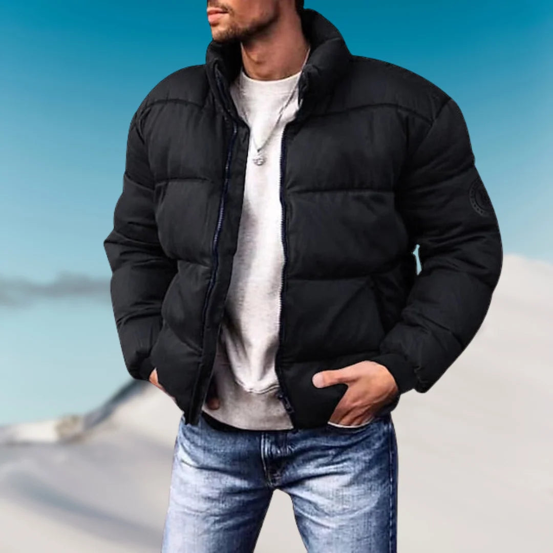 Men's Lightweight Down Puffer Jacket | Men's Winter Jacket Black 1