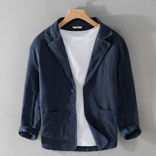 Men's Lightweight Linen Blend Casual Jacket | Smart Casual Blazer 0