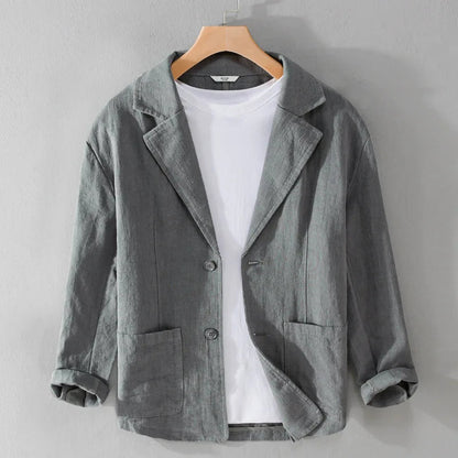 Men's Lightweight Linen Blend Casual Jacket | Smart Casual Blazer 5