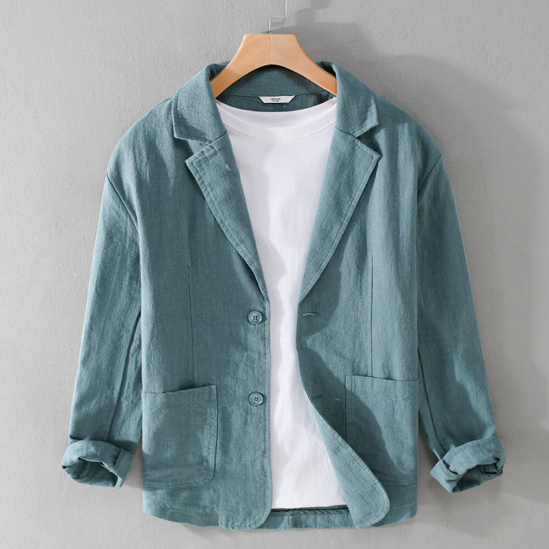 Men's Lightweight Linen Blend Casual Jacket | Smart Casual Blazer 8