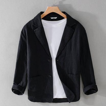 Men's Lightweight Linen Blend Casual Jacket | Smart Casual Blazer 9
