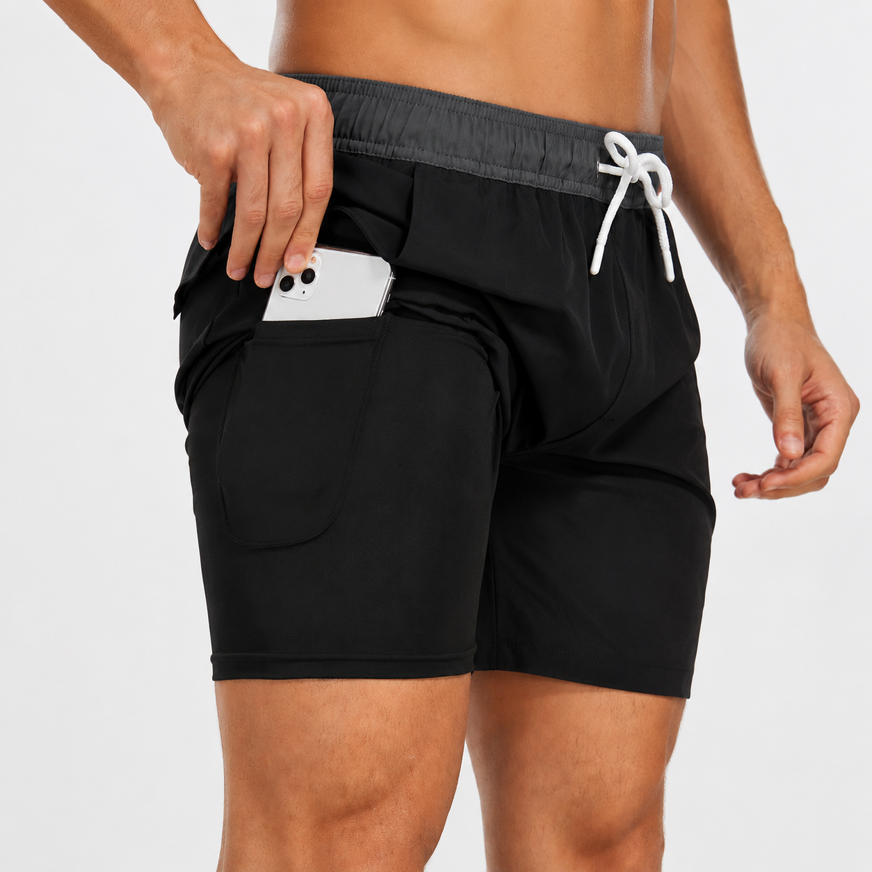 Men's Lightweight Swim Shorts | Quick Dry Drawstring Waist 7