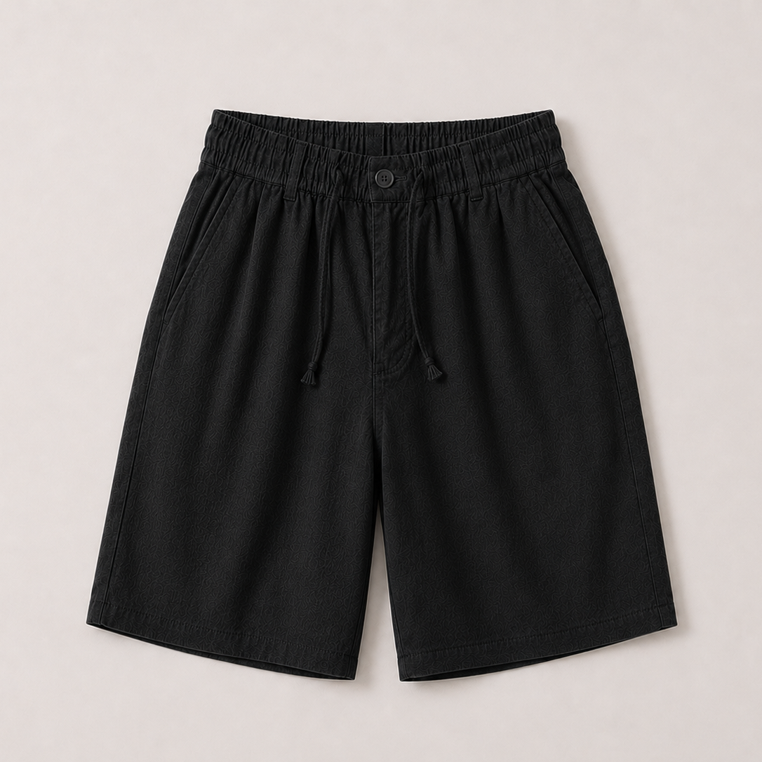 Men's Linen Blend Drawstring Shorts | Casual Summer Wear 1