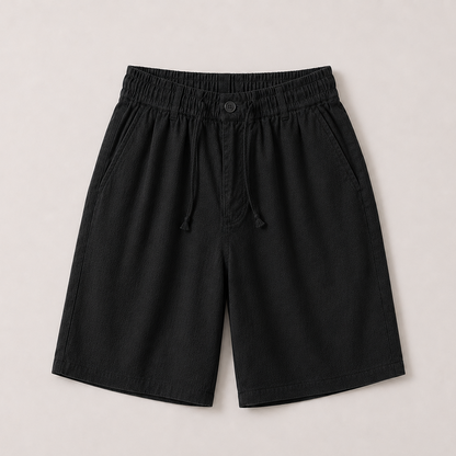 Men's Linen Blend Drawstring Shorts | Casual Summer Wear 1