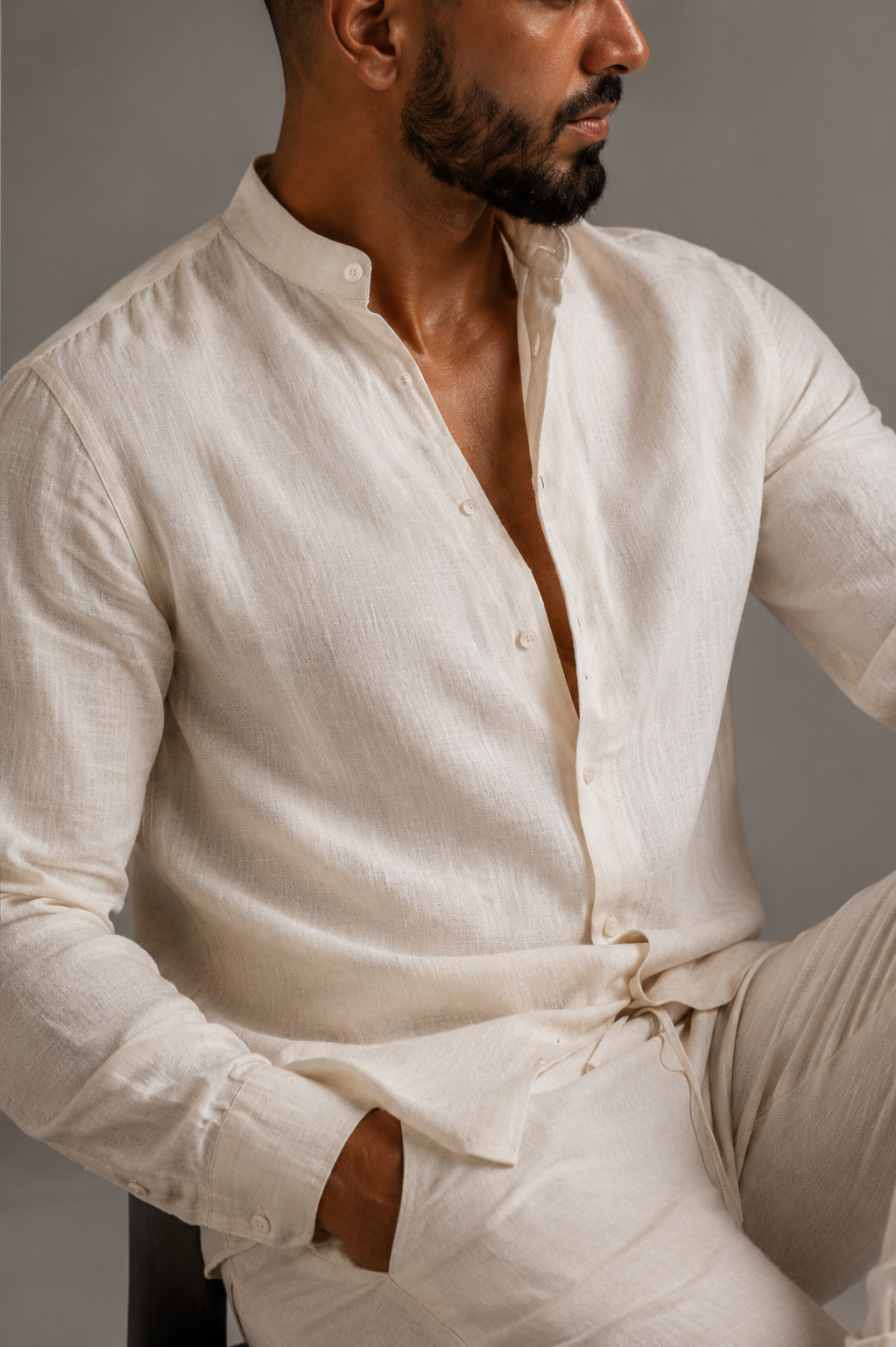 Men's Linen Loungewear Set | Breathable Casual Two-Piece 5