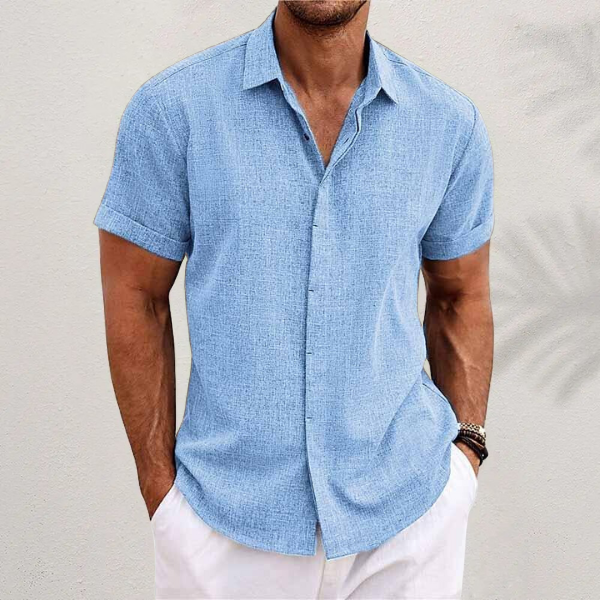 Men's Linen Short Sleeve Shirt | Lightweight Casual Wear 1