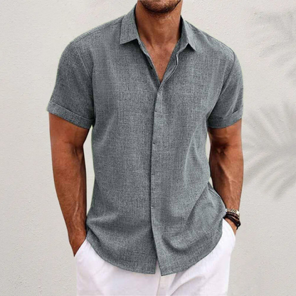 Men's Linen Short Sleeve Shirt | Lightweight Casual Wear 2