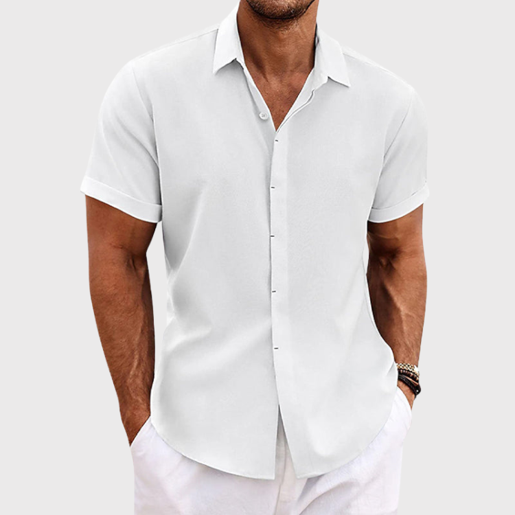 Men's Linen Short Sleeve Shirt | Lightweight Casual Wear 3