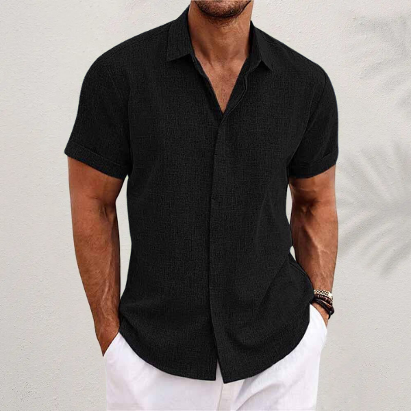 Men's Linen Short Sleeve Shirt | Lightweight Casual Wear 4
