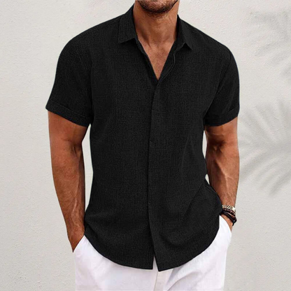 Men's Linen Short Sleeve Shirt | Lightweight Casual Wear 4