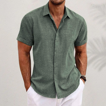 Men's Linen Short Sleeve Shirt | Lightweight Casual Wear 6