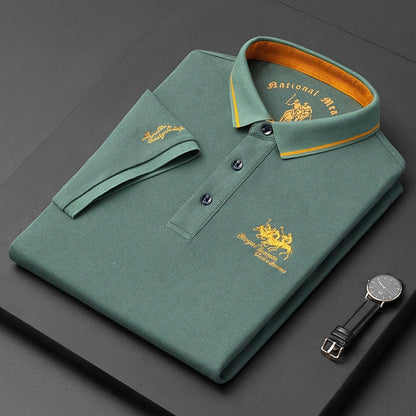 Men's Long Sleeve Polo Shirt Classic Fit 2