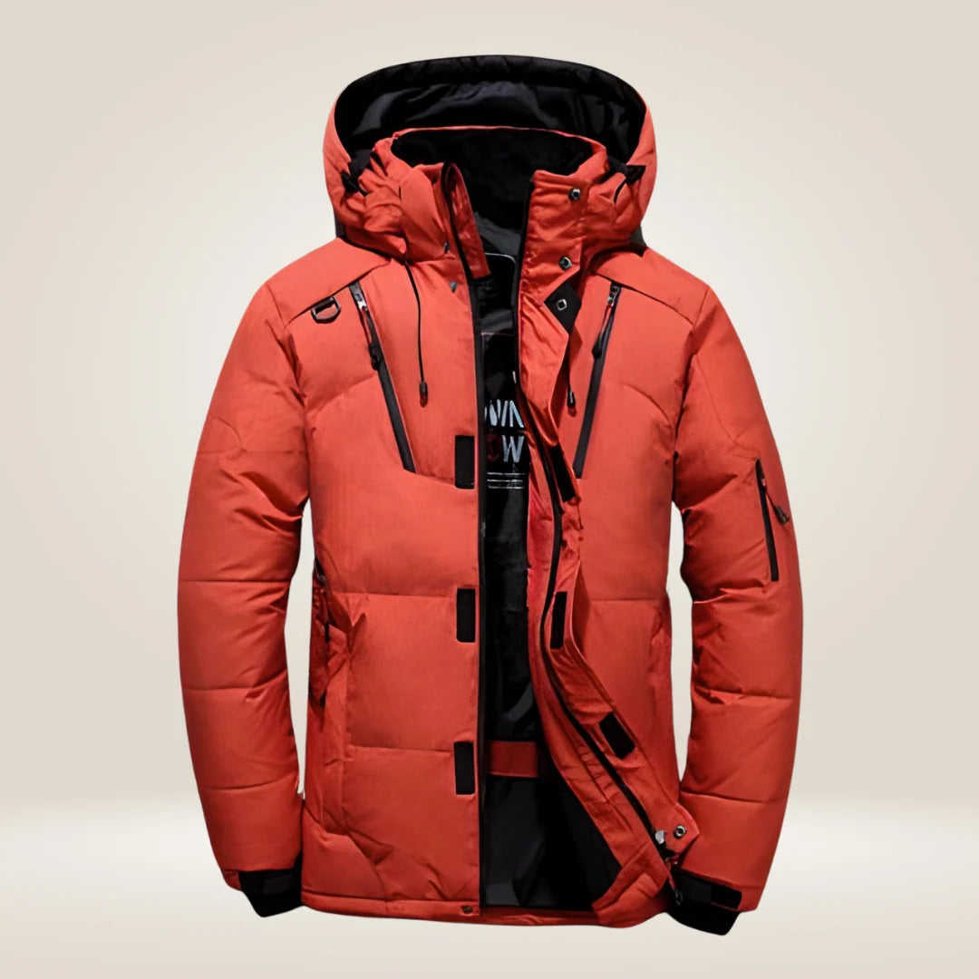 Men's Parka Winter Jacket Thick Fleece-Lined Waterproof Coat 0