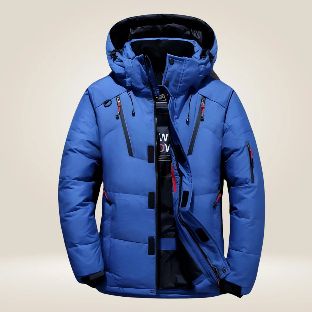 Men's Parka Winter Jacket Thick Fleece-Lined Waterproof Coat 6