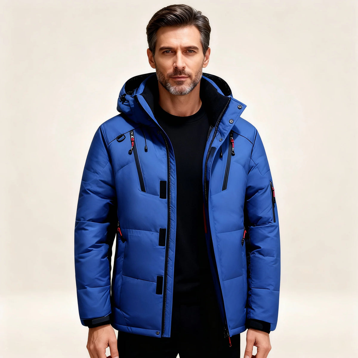 Men's Parka Winter Jacket Thick Fleece-Lined Waterproof Coat 7