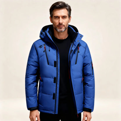 Men's Parka Winter Jacket Thick Fleece-Lined Waterproof Coat 7