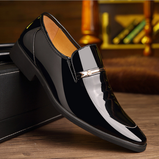 Men's Patent Leather Loafers | Slip-On Dress Shoes 0