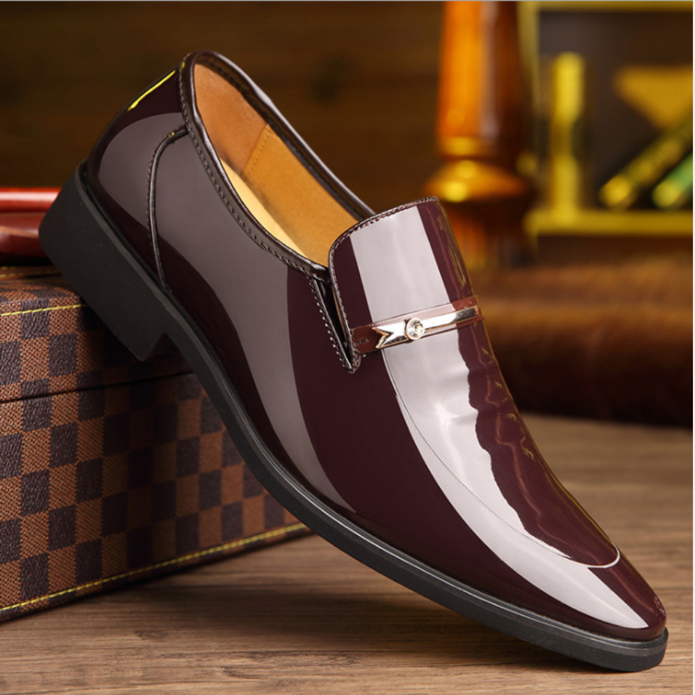 Men's Patent Leather Loafers | Slip-On Dress Shoes 5