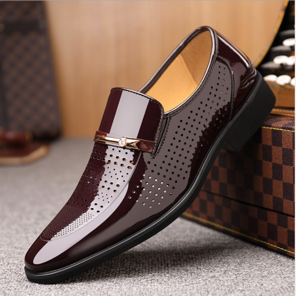 Men's Patent Leather Loafers | Slip-On Dress Shoes 7
