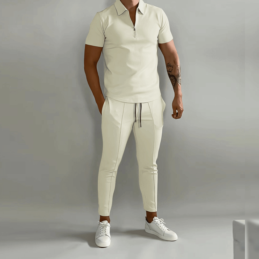 Men's Polo Shirt and Trousers Set | Business Casual Outfit 3