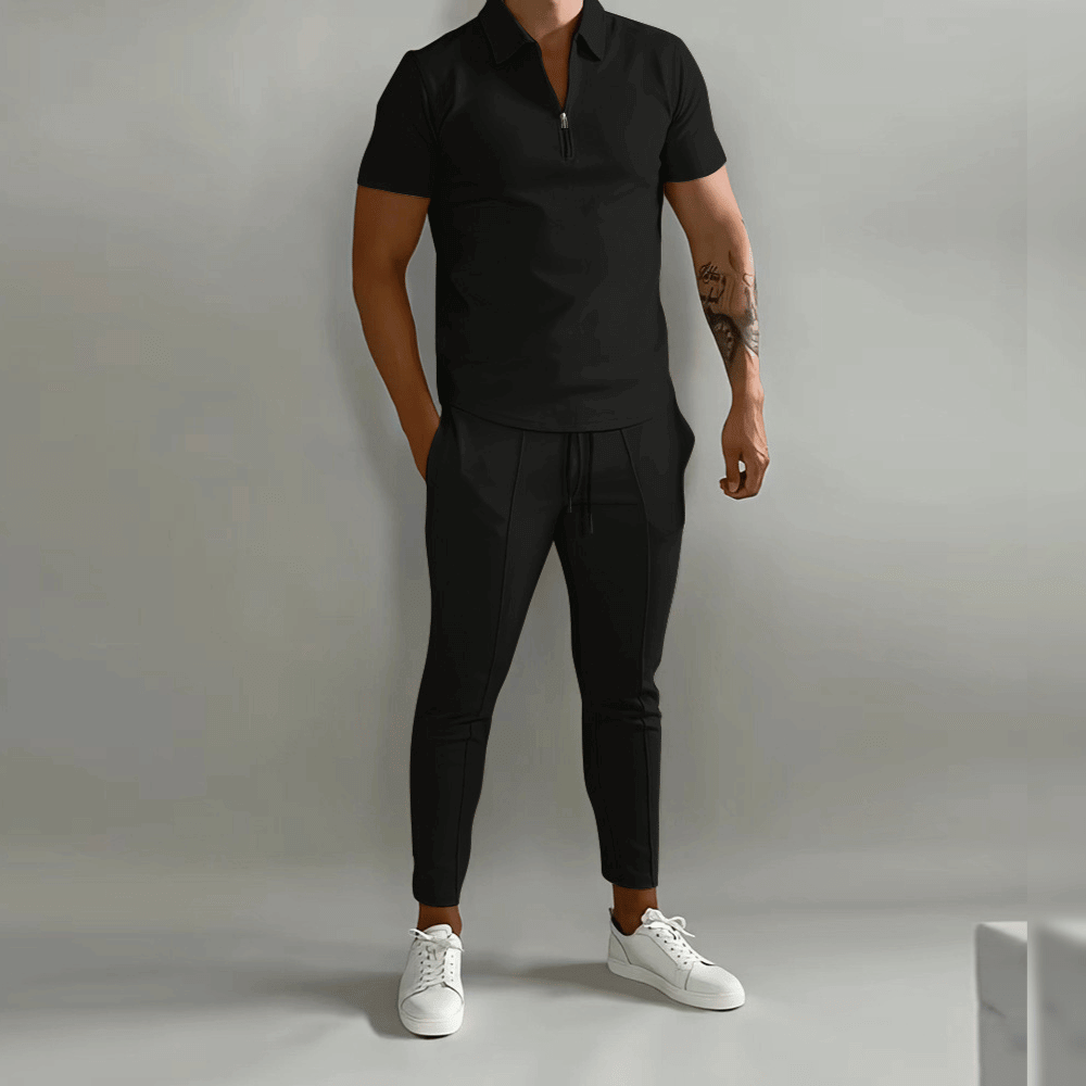 Men's Polo Shirt and Trousers Set | Business Casual Outfit 4