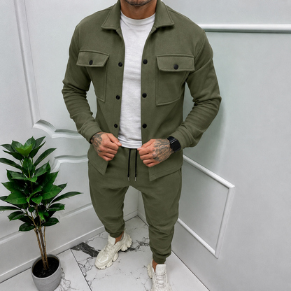 Men's Polyester Tracksuit Set | Casual Sporty Two-Piece 2